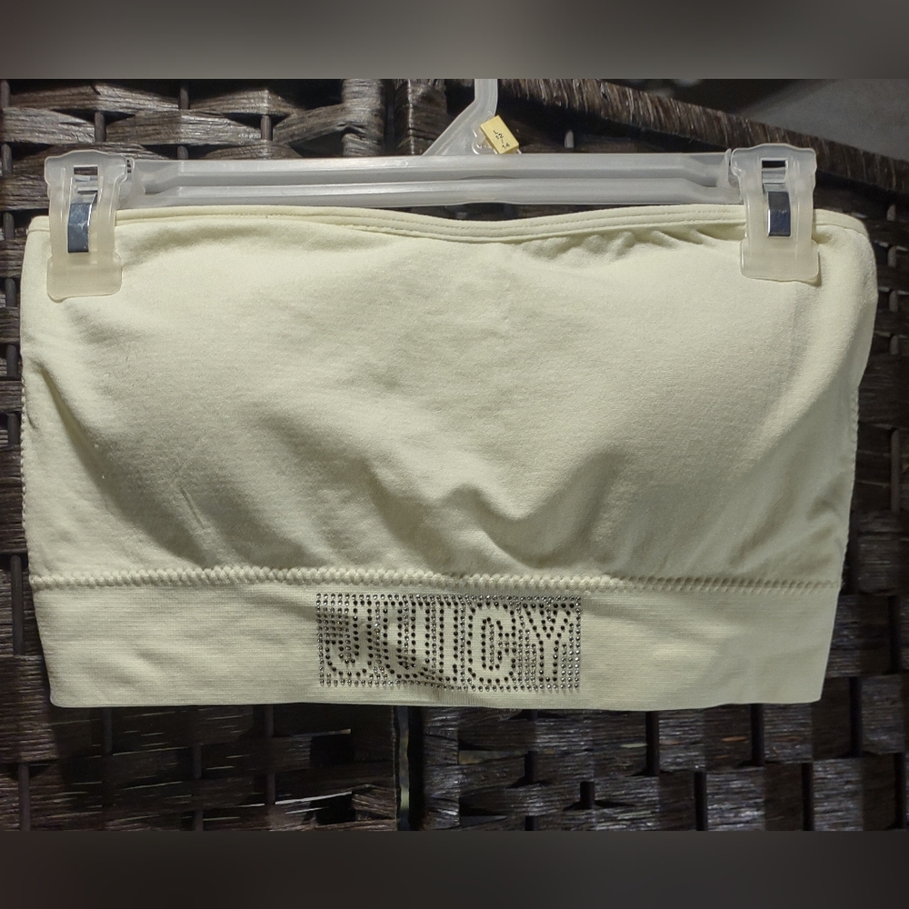 Juicy Couture Seamless Comfort Strapless Bandeau Bralette Yellow Size L